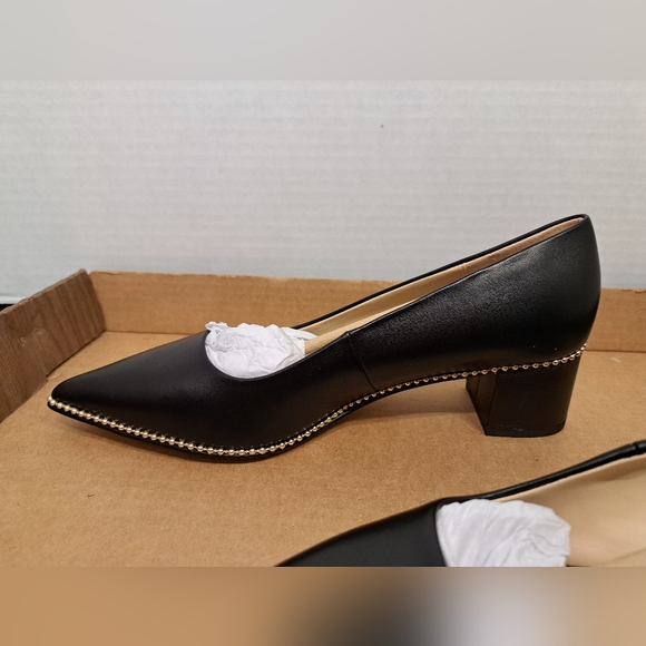 COPY - Coach WILLA 45 Black LEATHER Pointed ToeHeels Pumps  US Size 8 New  With… - Picture 5 of 16